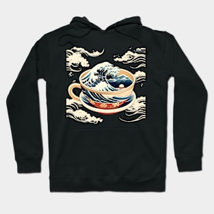 the great wave of caffeine Hoodie